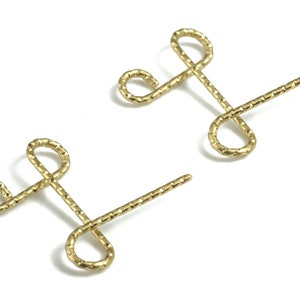 Colgante de letras L de latón - Carta de onda de latón cruda L Encantos - Alambre de latón - Suministros de fabricación de joyas - 13.38x13.16x0.61mm - PP3639L