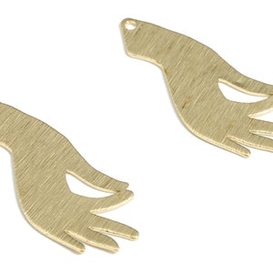 Ciondoli orecchini a mano testurti in ottone - Ciondolo a mano in ottone grezzo - Ricerca orecchini - Forniture per la produzione di gioielli - 29.39x12.62x0.62mm - PP3793