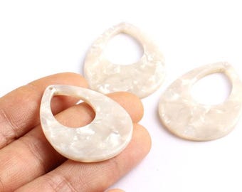Acetate Drop Charms - Drop Earings and Pendant - Earring Findings - Jewelry Supplies - Color Code: A30 - 36x28x2.5mm - AC1062C
