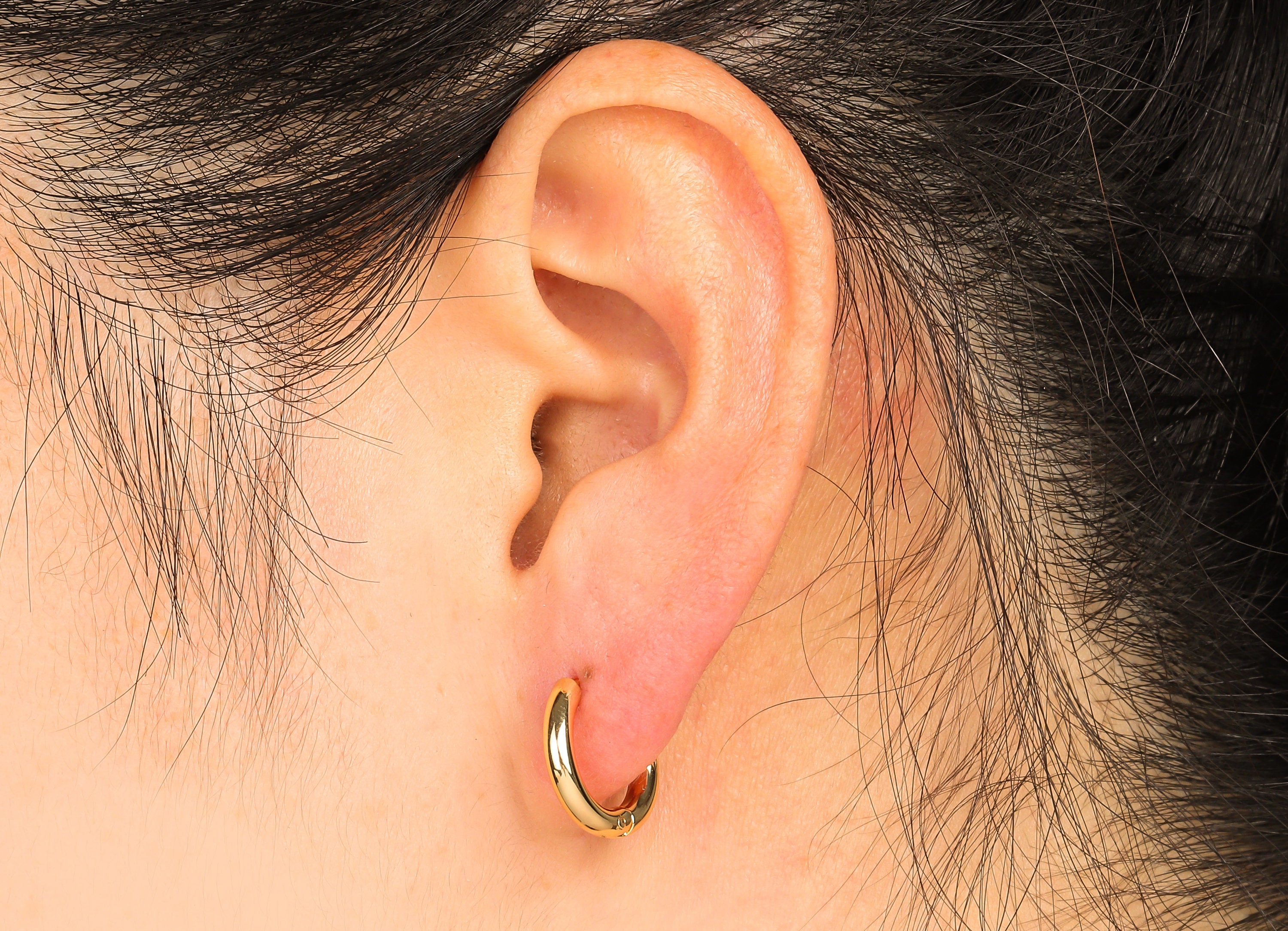 Steel Circle Earrings Clasps Gold Thick Round Hoop Earrings Huggie Hoop Clasp 18K Real Gold Plated Steel 15.3x13.9x2.6mm RGP5583 Etsy Australia