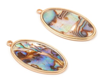 Pretty 35x45mm Oval Owl gold Abalone shell pendant Pretty 35x45mm Oval Owl gold Abalone shell pendant