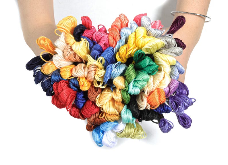 Embroidery Floss Set - 100 Skeins of 8 Meters Each - Embroidery Thread - Cross Stitch Floss - Embroidery Accessories - HM1009 image 1