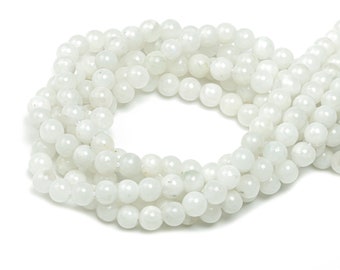 Blue Moonstone Round Beads 4mm - 15.5 inch - Round Gemstone Beads - Natural Stone Beads - 4x4m - NS1486