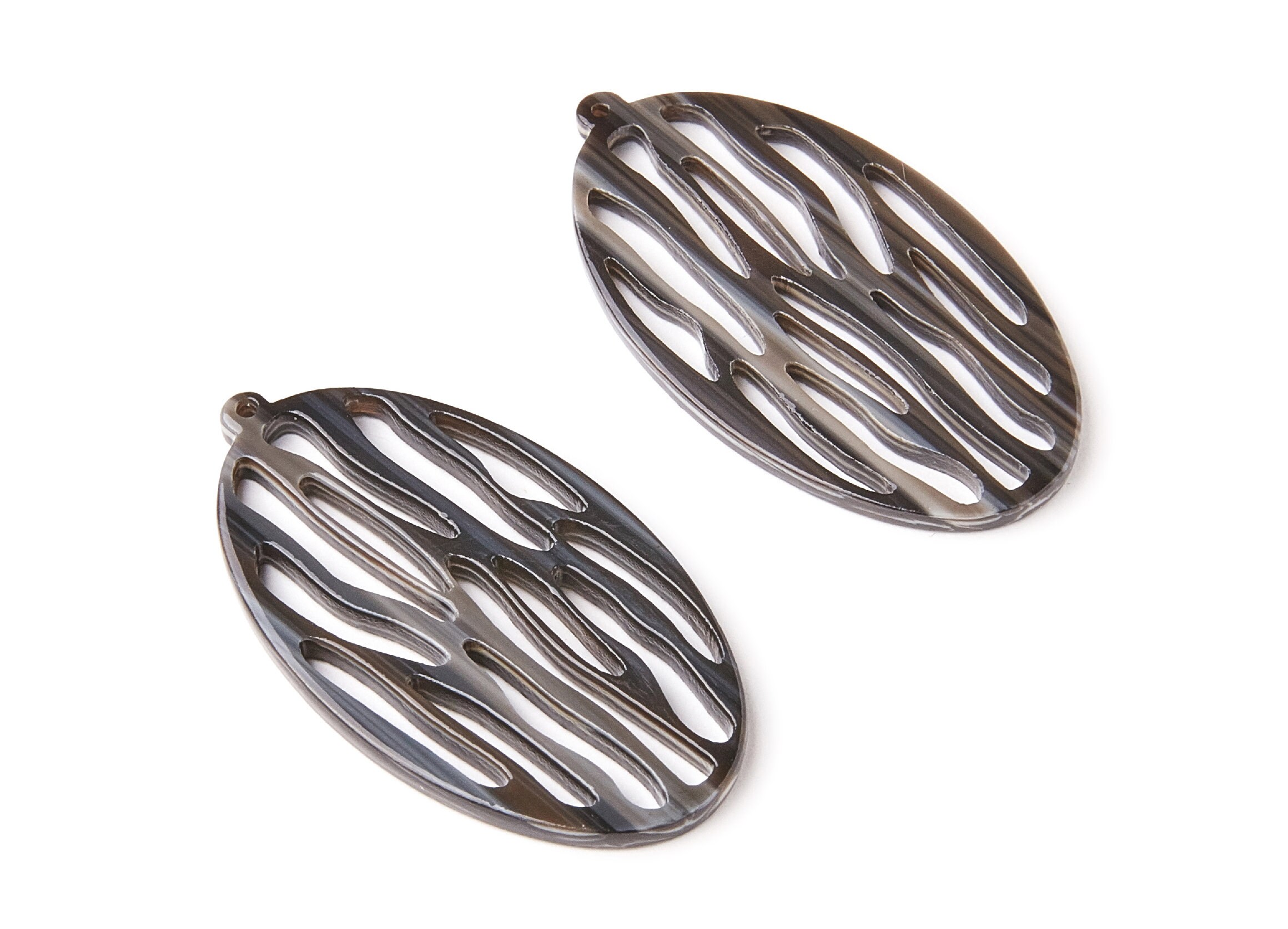 Acetate Oval Earring Charms - Acrylic Oval Pendant - Earring