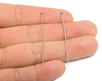 0.7*50mm Steel Ball Head Pin - Beading Wire for Jewelry - Ball Head Pins for Jewelry Making - Crafting Headpins for Beaded Jewelry-SS2132-50