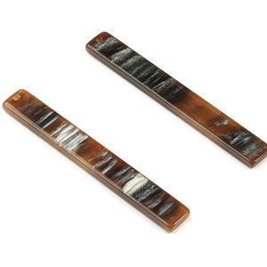 Acrylic Long Stick Earring Charms - Long Rectangle Pendant - Jewelry Supplies  - Color Code: A448 - 59.92x7.8x3.09mm - AC1049-A448