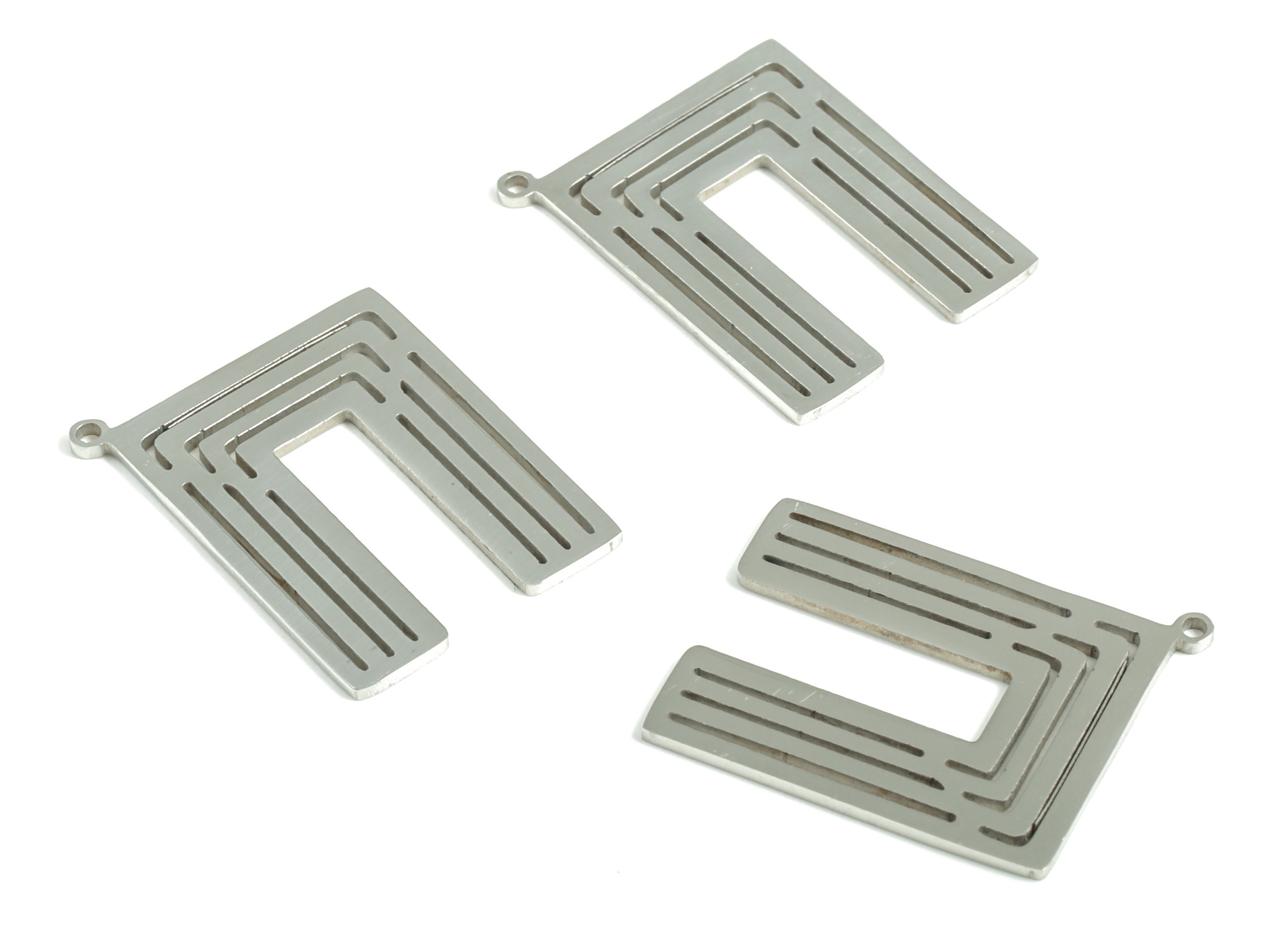 Stainless Steel Rectangle Pendant 26.39x19.25x1mm SS1193 Stainless Steel Rectangle Earring Charms Jewelry Making Supplies