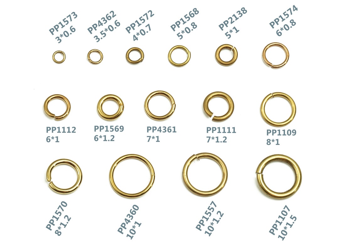 Raw Brass Circle Closed Jump Ring - Round Wire - Not Soldered