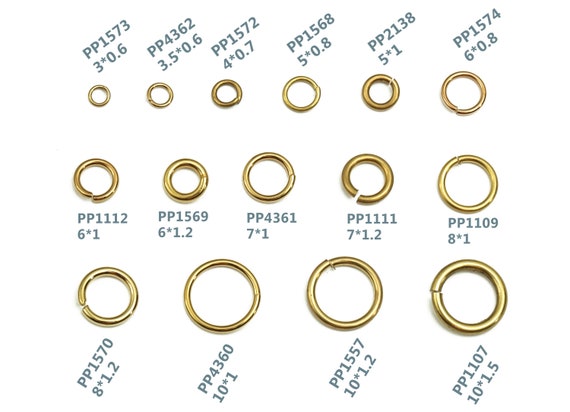 Brass Closed Jump Rings Raw Brass Circle Closed Jump Ring Round