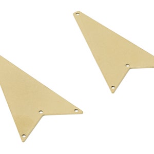 Personalized stamping blank - Brass Triangle Earring Connectors - Raw Brass Triangle Charms - Jewelry Supplies - 49.04x27.69x0.71mm - PP5214