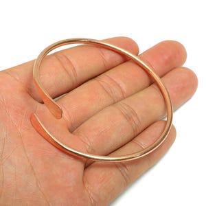 3mm Red Copper Hammered Bracelet - Adjustable Wrap Bracelet - Open Wire Spiral Bangle - Handmade Jewelry Supplies - 64.45x12.5x3mm - PP11436