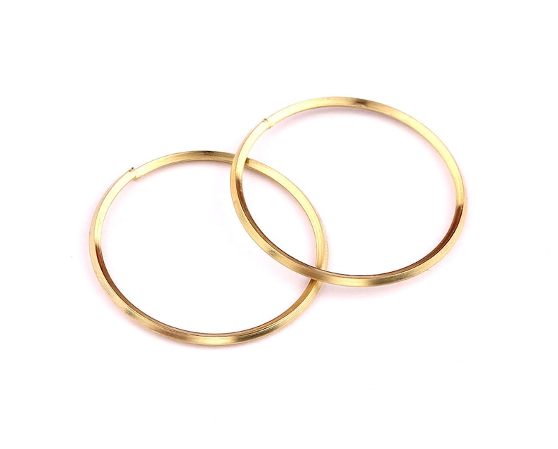 25mm Brass Open Circle Connectors Jewelry Supplies Making Jewelery PP1291 25x25x1mm Raw Brass Open Circle Connectors