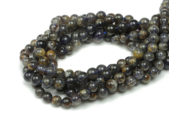 Brin De Perles En Iolite Naturelle - Tranches Coupées 8-14 Mm - 111 Carats - Inde (Neuf, Sans Emballage)