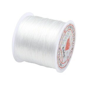 Cordón elástico de 0,4 mm - Cordón de cristal - para la fabricación de joyas, pulseras y abalorios - 10 m/rollo - TH1071 imagen 2