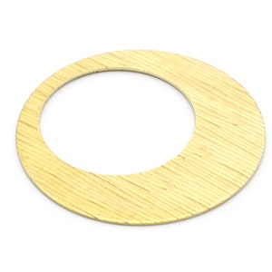 Brass Oval Charms - Oval Shaped Raw Brass Charms - Geometric Pendant - Jewelry Supplies - 35,05x35,05x0,63mm - PP1415