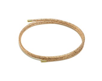 Braccialetto magnetico in corda da 52 cm - Gioielli in corda magnetica fatti a mano regolabili in ottone - Collana moderna unisex in corda magnetica - HM1068B