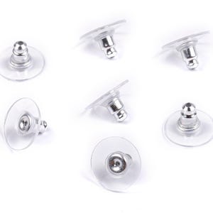 Earring Backs with Pads - Disc Earring Stopper - Ear Nuts & Backs - Earring Stopper Charms - Earring Stopper - 11.95x6.81mm - ES1009 image 3