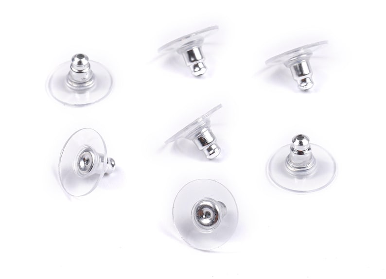 Earring Backs with Pads - Disc Earring Stopper - Ear Nuts & Backs - Earring Stopper Charms - Earring Stopper - 11.95x6.81mm - ES1009 image 3