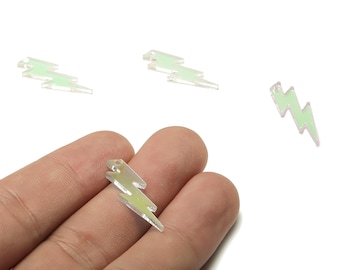 Colgante de rayo acrílico - Pendientes de rayo acrílicos de colores - Suministros para joyería - Código de color: A575 - 24,78 x 8,44 x 1,81 mm - AC2269-A575
