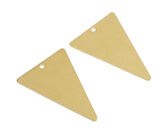 Personalized stamping blank - Brass Triangle Charms - Raw Brass Triangle Earrings and Pendant  -  28x20x0.48mm - PP2437