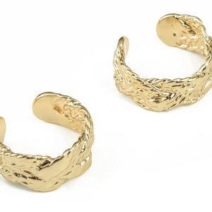 No Piercing Earring - Gold Ear Cuff - Fake Conch Piercing - Mini Ear Cuff No piercing – Jewelry Supplies - 17.09x14.78x1.74mm - RGP2893