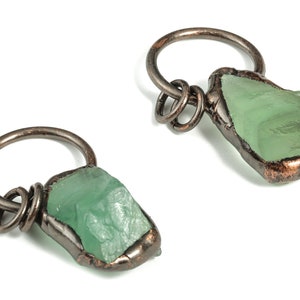 Green Fluorite Crystal Pendant – Irregular Fluorite Crystal Charms - DIY Jewelry Supplies - Average Size - 43.55×22.2×11.44mm - NS1333