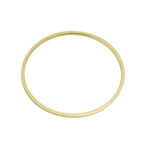May include: A simple gold bangle bracelet.