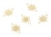 Brass Sun Charms - Textured Sun Shaped Raw Brass Connector with 2 Hole - Jewellery Supplies  - 17.92x13.2x0.4mm - PP2047 