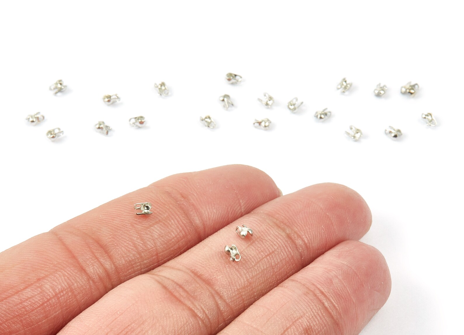 1.2 Ball Chain Clasp 1.2 Silver Tone Plated Brass Chain Etsy