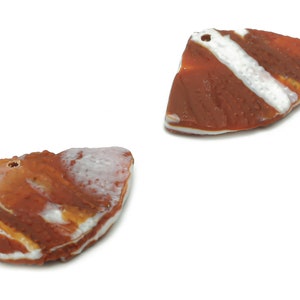 Polymer Clay Triangle Earring Charms - Polymer Clay Triangle Pandant - Quarter Round Charm - Jewelry Handmade - 21.47x16.67x3.02mm - PC2336