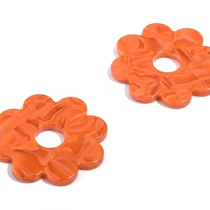 Acetate Flower Charms - Flower Earrings and Pendant - Earring Findings - Jewelry Supplys - Color Code: A459 - 28.8x28.8x2.61mm - AC1753-A459