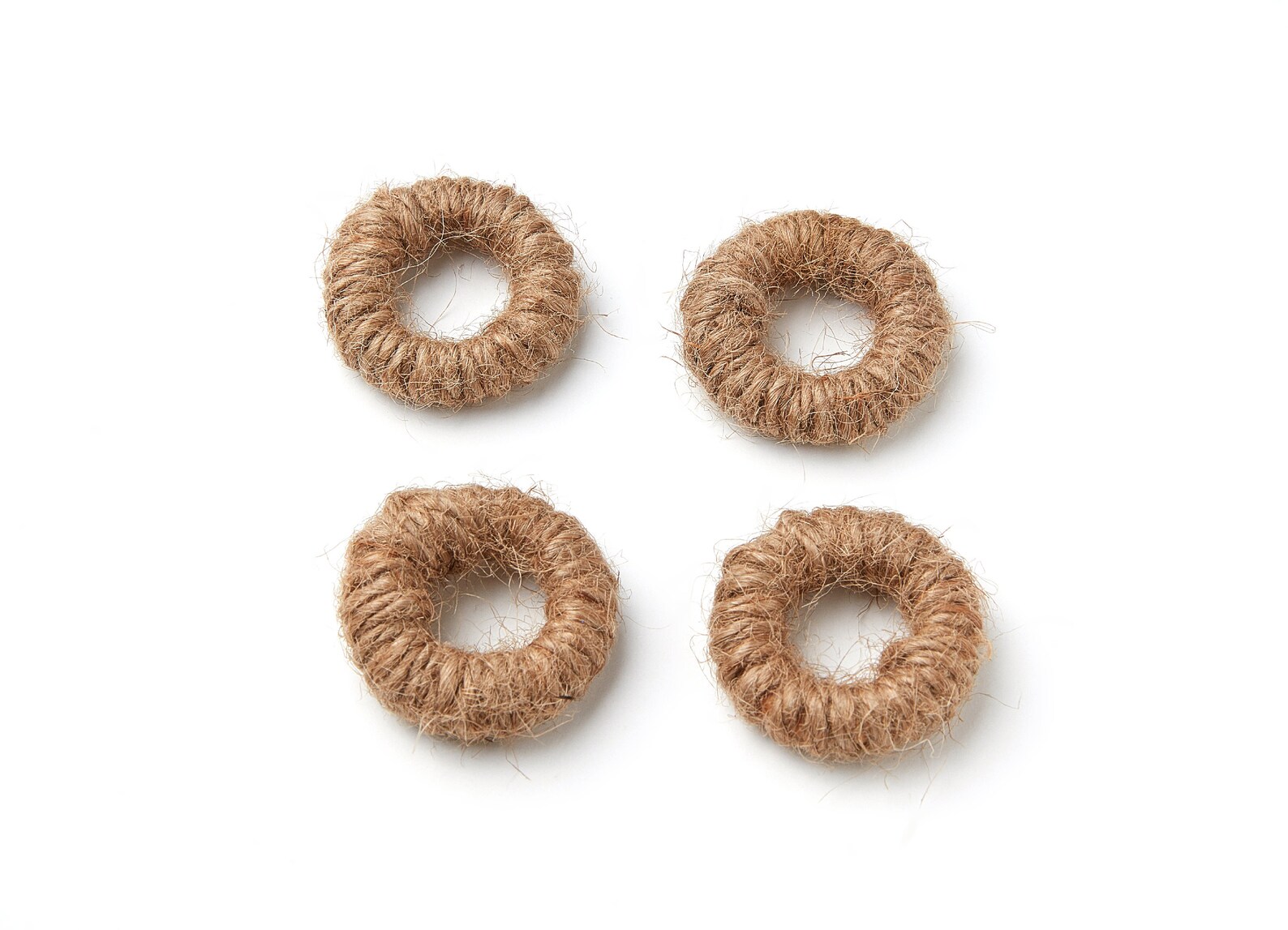 Handwoven Hemp Rope Earrings - Round Shaped Rope Pendants - Hemp Rope ...