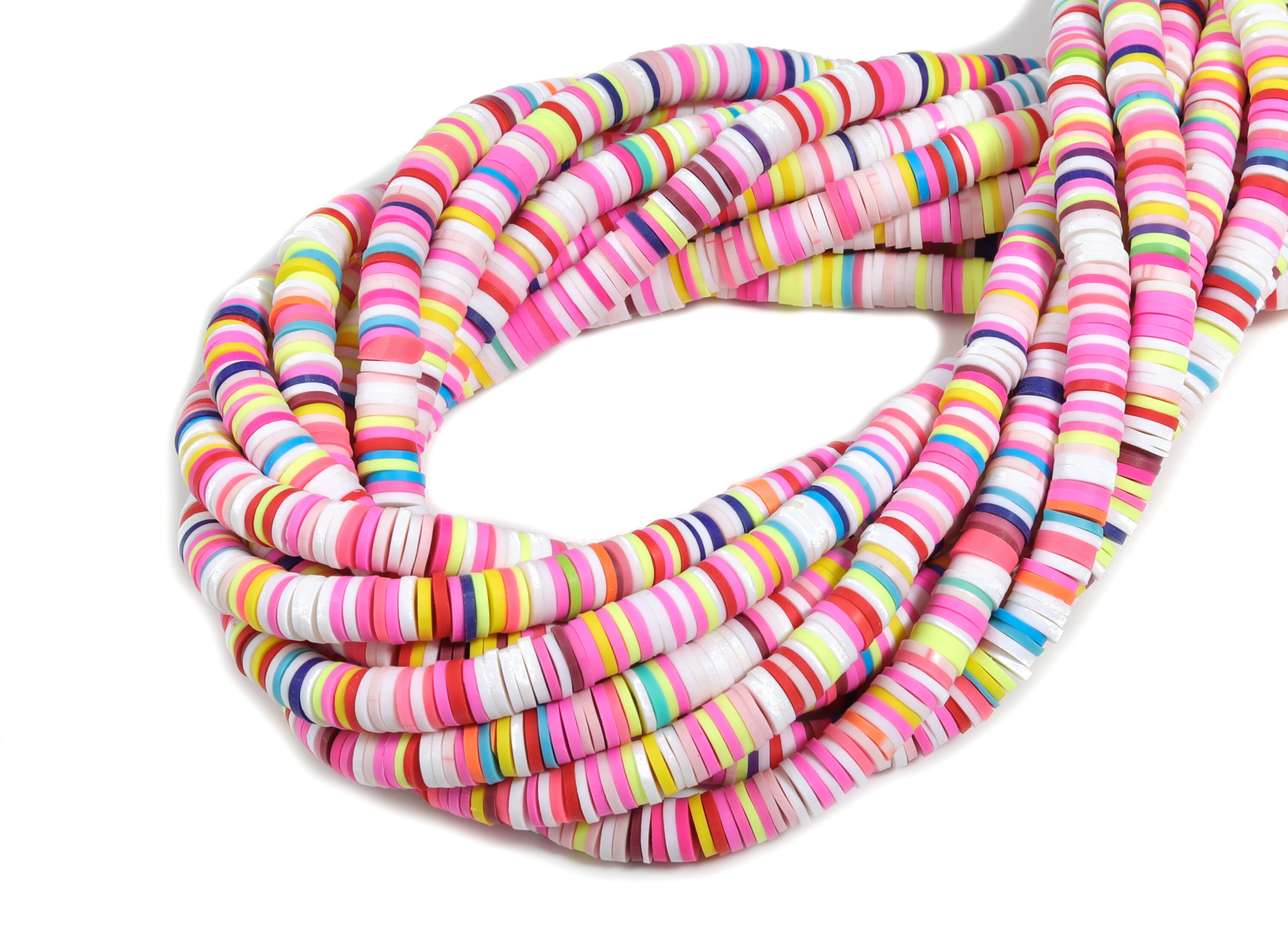 Vinyl Heishi Beads Clay Disc 5.3mm African Colored Disc Etsy