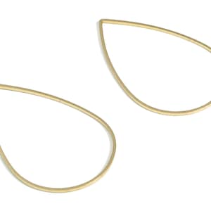 Roher Messing Tropfen Anhänger - Tear Drop Verbinder - Messing Tropfen Schmuck finden - Messing Tropfen Ohrringe - Schmuck Zubehör - 47x30x1mm - PP4142