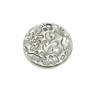 Stainless Steel Abstract Pendant - Steel Artistic Charm for Necklace - DIY Jewelry Making - Custom Jewelry Component - 20x20x2mm - SS1811