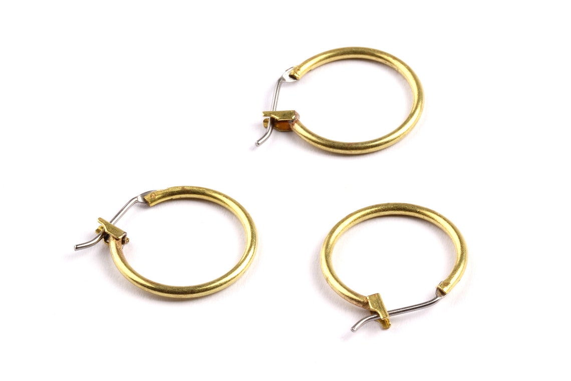 Brass Earring Clasp Raw Brass Earring Clasp Jewelry Etsy
