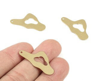 Personalized stamping blank - Brass Cloud Earring Charms - Raw Brass Cloud Pendant - Jewelry Making Supplies - 30x16x0.6mm - PPM3495