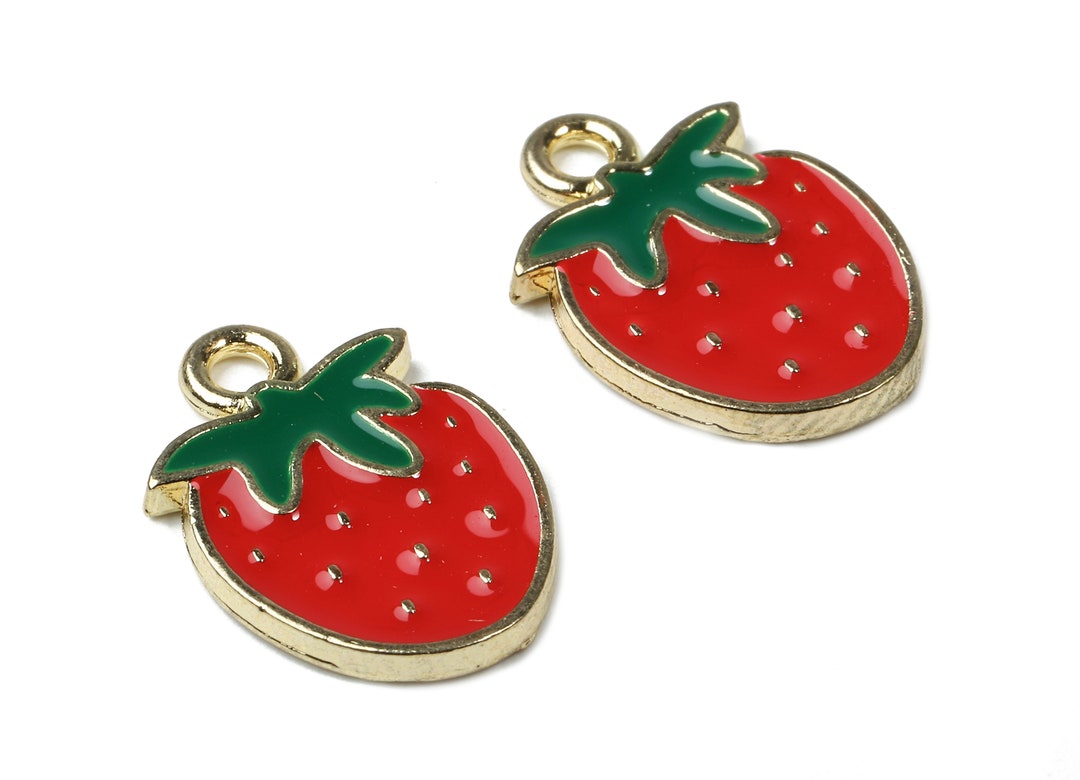 Alloy Strawberry Charms Zinc Alloy Strawberry Earring - Etsy