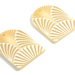 Acrylic Semi Ellipse Orecchino Charms - Acrilico D Orecchini - Orecchini Risultati - Forniture gioielli - 35.5x27.55x3.02mm - AC1976A