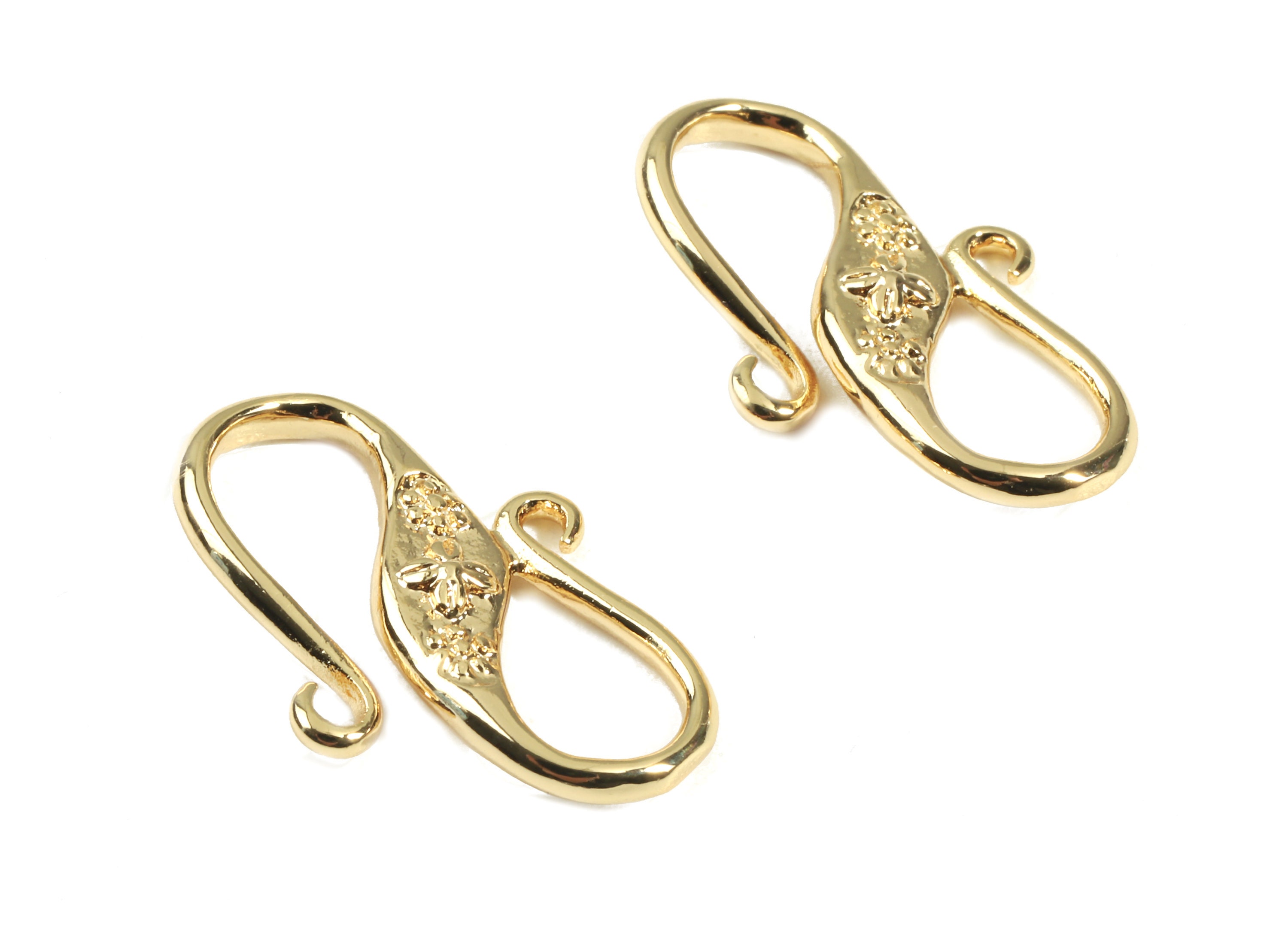 18K Gold Plated Flattened French Earrings hooks - luxury quality