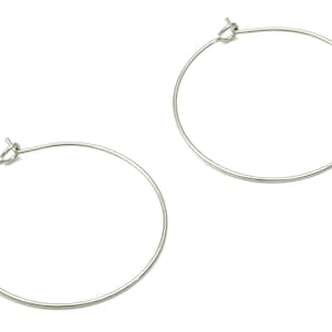 Stainless Steel Earring Hoop - 304 Stainless Steel Circle Ear Wire - Earring Hoop - Jewelry Making Supplies -29.96x29.96x0.64mm- SS1385-30