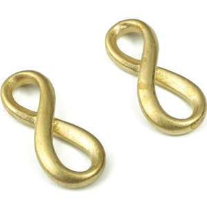 Brass Infinity Earring Connectors - Raw Brass Number 8 Earring Charms - Infinity Pendant – Jewelry Supplies - 14.87x6.61x1.88mm - PP4402