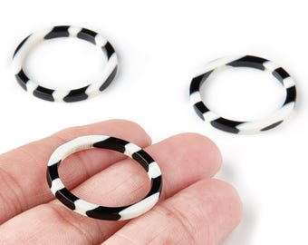 Acetate Circle Earring Charms - Circle Shaped Pendant - Earring Findings - Jewelry Supplies - Color Code: A64 - 29.5x29.5x2.75mm - AC1194C