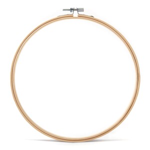 Set Of 3 Round Bamboo Embroidery Hoops – 4, 6, 8 Inch For Cross Stitch & Needlework