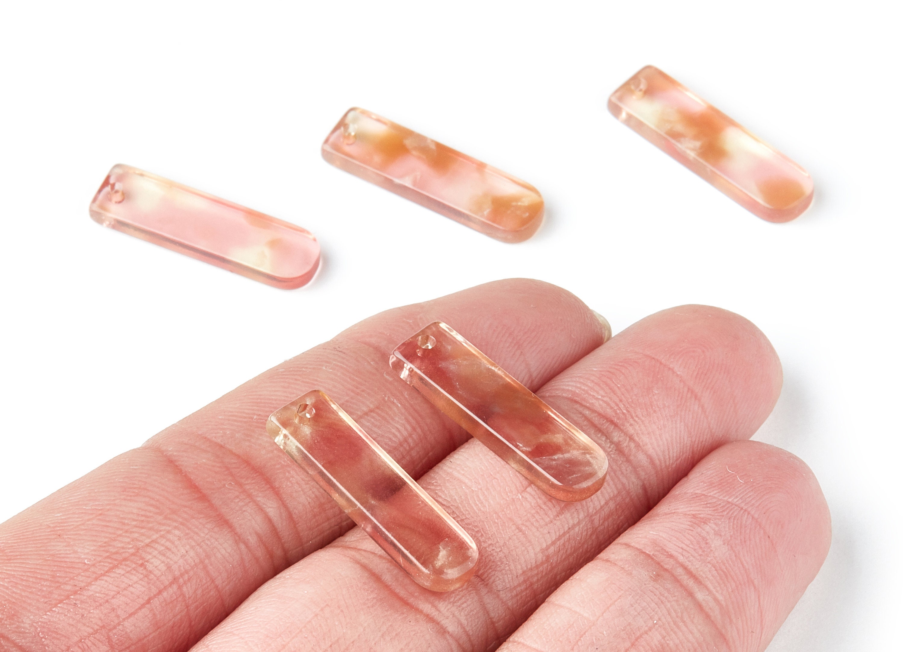 Acetate Bar Earring Charm - Acrylic Bar Pendant - Earring