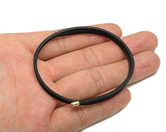 52cm Cord Magnetic Rope - Brass Adjustable Handmade Magnetic Rope Jewelry - Black Magnetic Rope Bracelet - Unisex Necklace Making - HM1068E