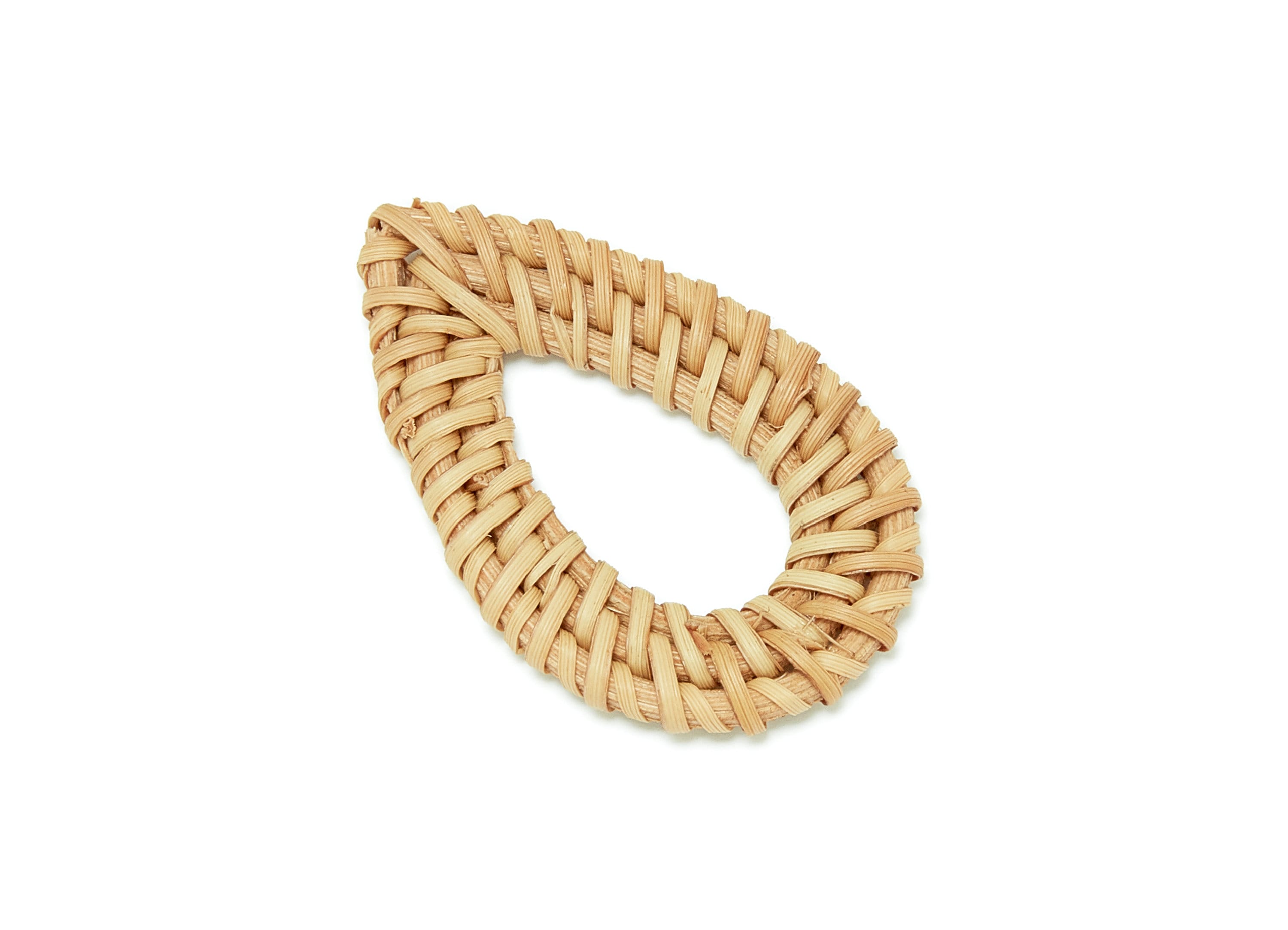 Handwoven Rattan Earrings Drop Shaped Rattan Pendant Etsy