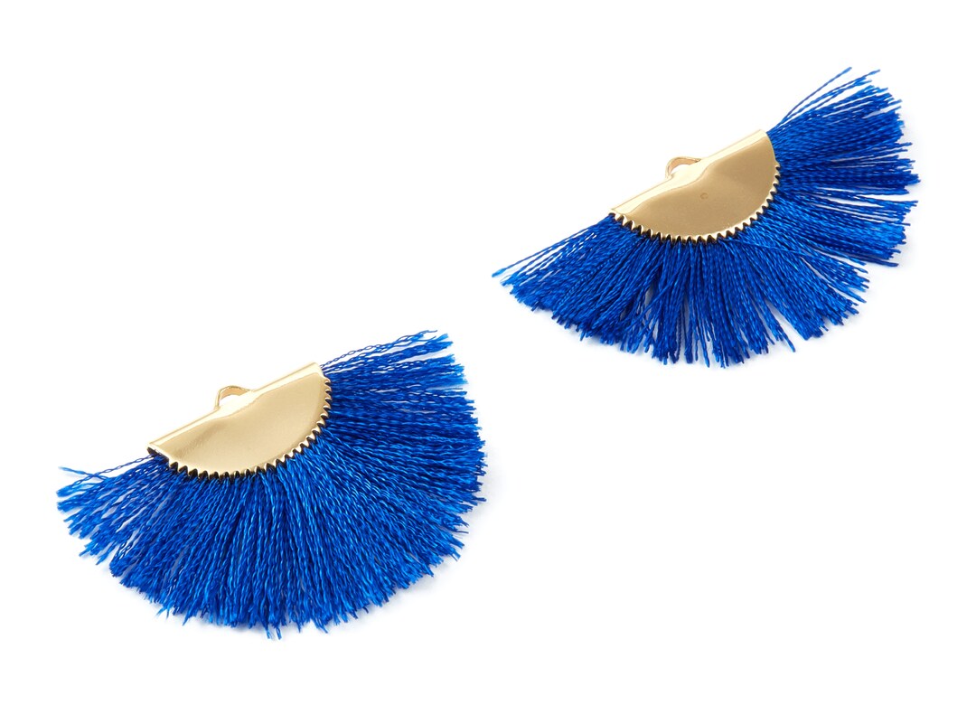 18K Real Gold Plated Brass Earrings - Fringe Tassel on A Brass Findings ...