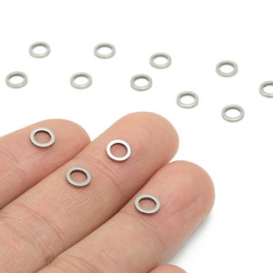 Round Hoop Connector Circle Ring Links 201 Stainless Steel Jewelry Making 11mm ALL SIZES 6mm 7mm 8mm 9mm 10mm ... 45mm 50mm 60mm SS1367 image 2