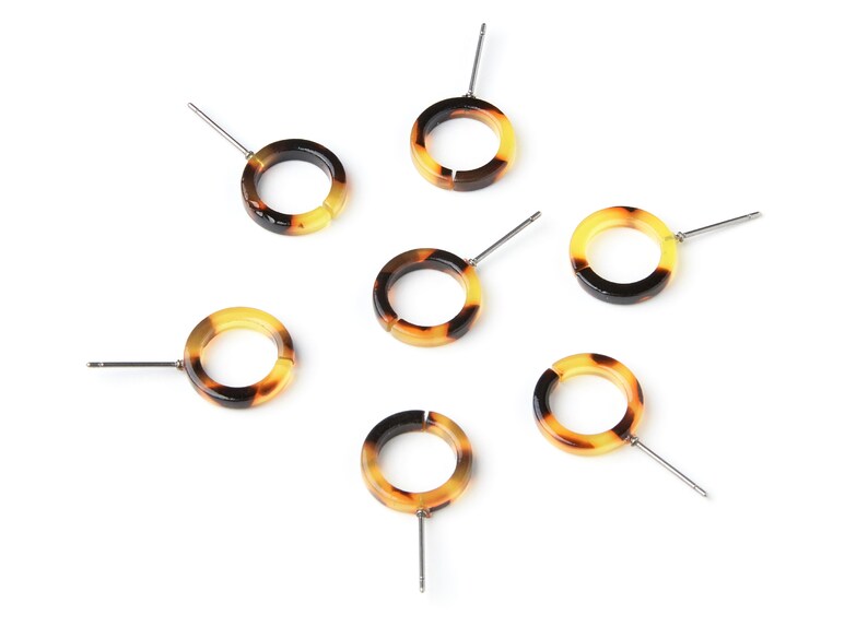 Acetate Acrylic Earring Stud Laser Cut Open Circle Etsy